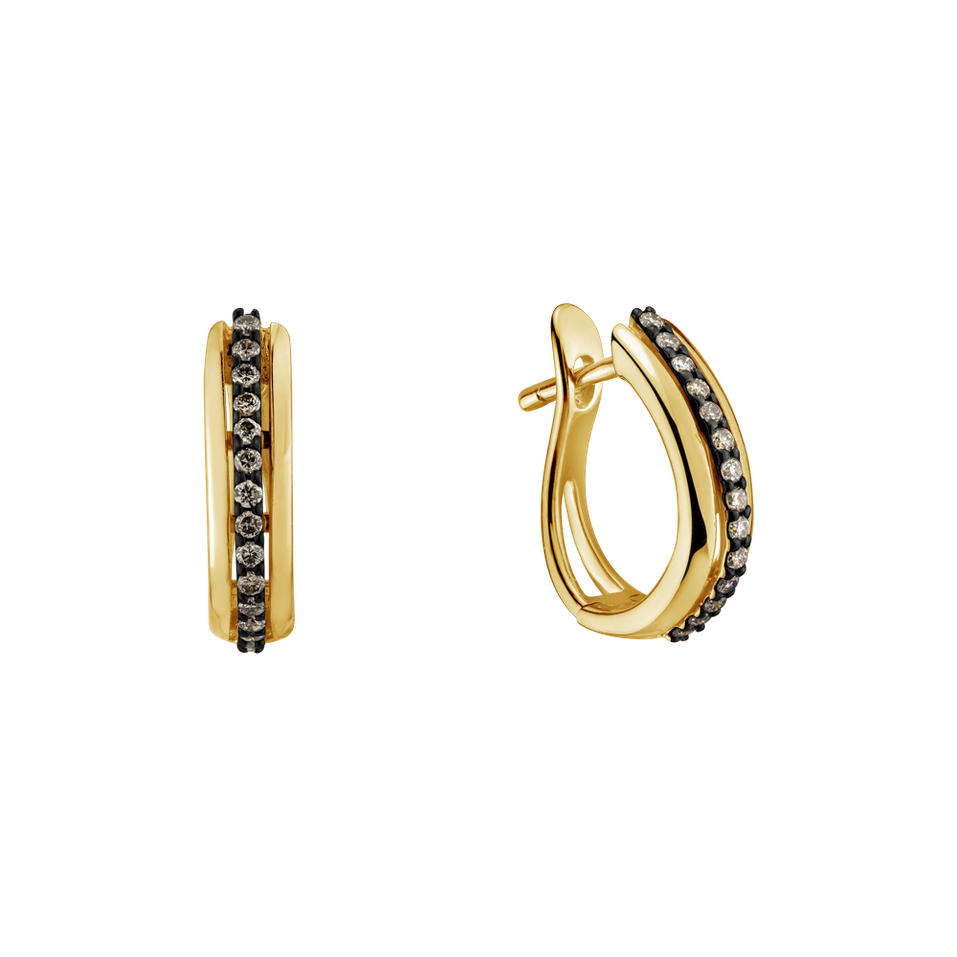 Earrings with brown diamonds Pure Soul