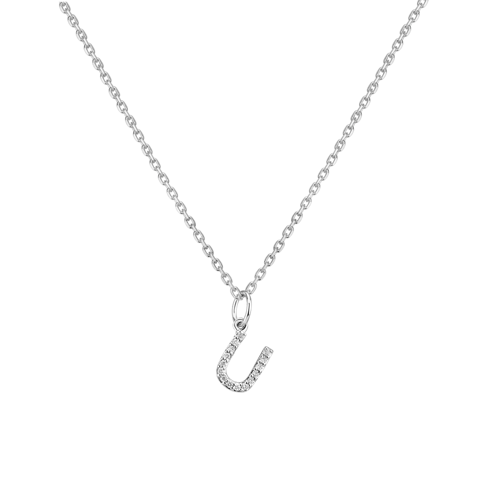 Diamond pendant Line Glitter  U