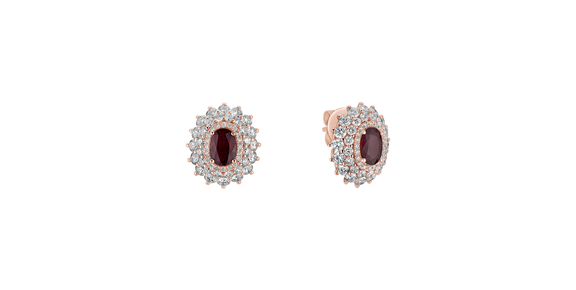 Diamond earrings with Ruby Lady Fermoy