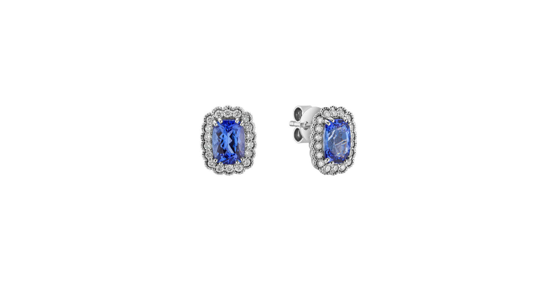 Diamond earrings with Tanzanite Seraph Grace