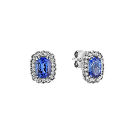 Diamond earrings with Tanzanite Seraph Grace