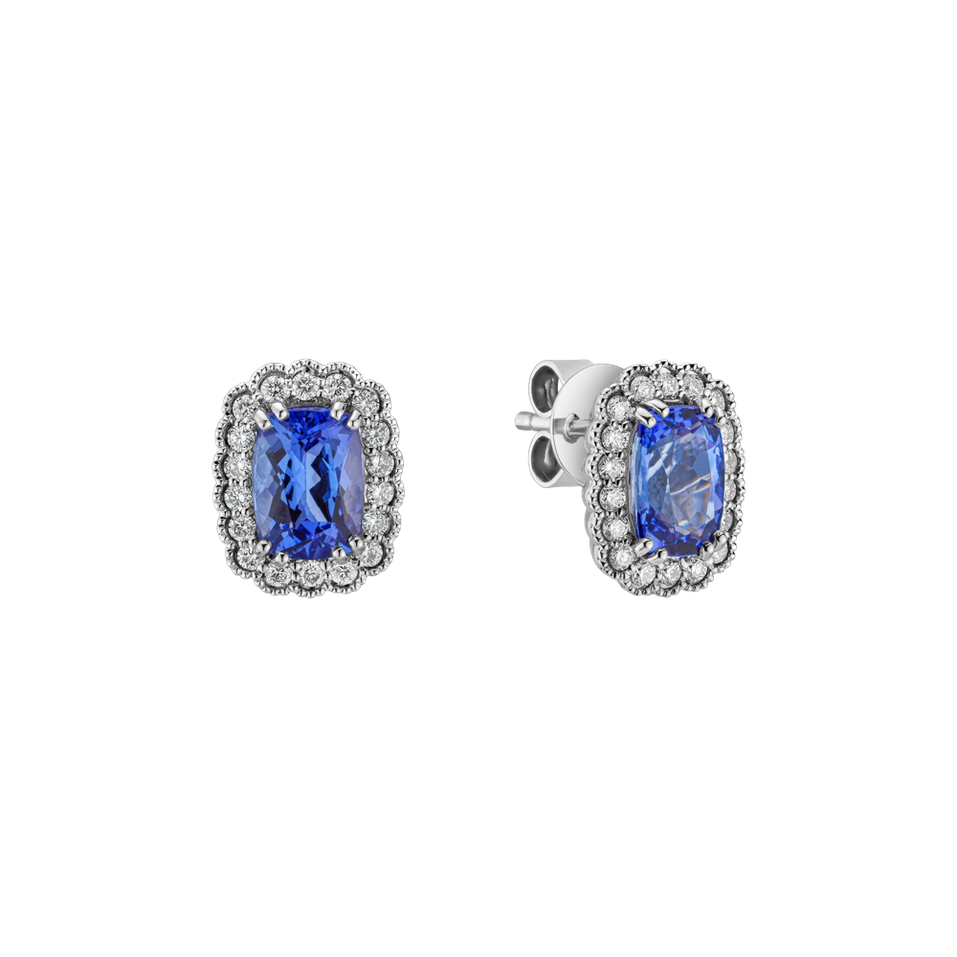 Diamond earrings with Tanzanite Seraph Grace