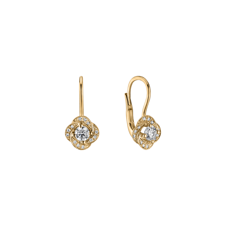Diamond earrings Sparkling Petals