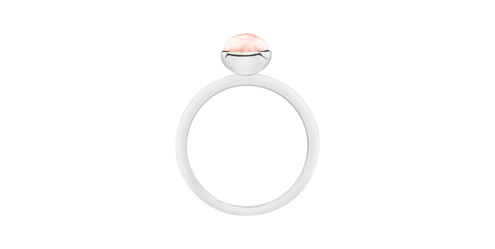 Ring with Rose Quartz Bonbon