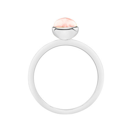 Ring with Rose Quartz Bonbon