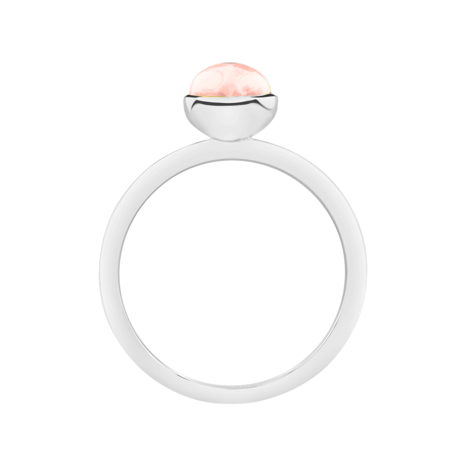 Ring with Rose Quartz Bonbon