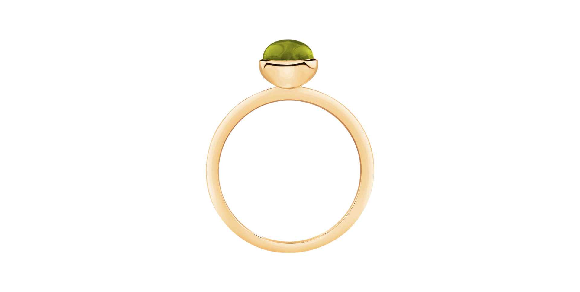 Ring with Prehnite Bonbon
