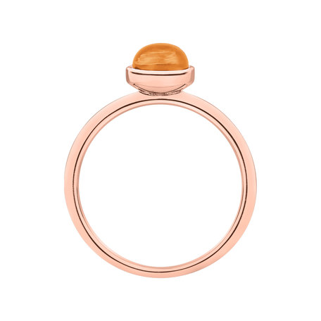 Ring with Moonstone Orange Bonbon
