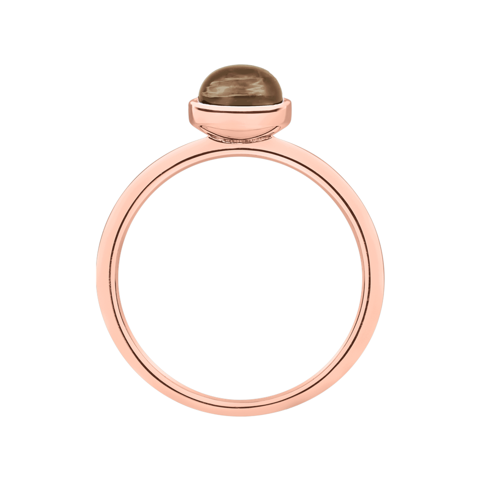 Ring with Smoky Quartz Bonbon