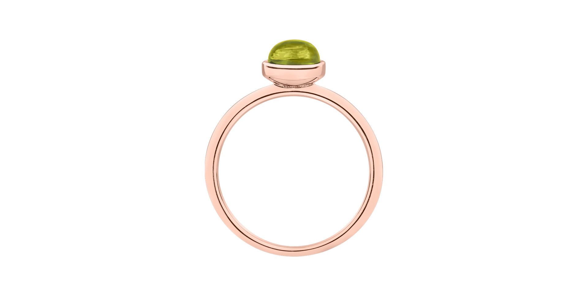 Ring with Prehnite Bonbon
