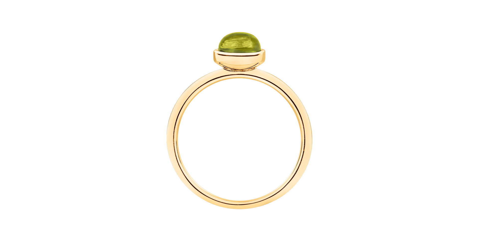Ring with Prehnite Bonbon