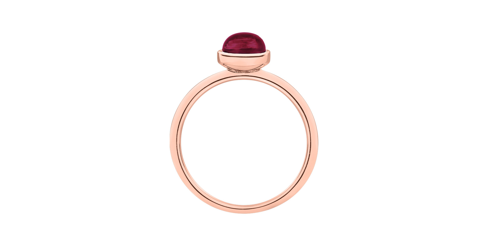 Ring with Pink Garnet Bonbon