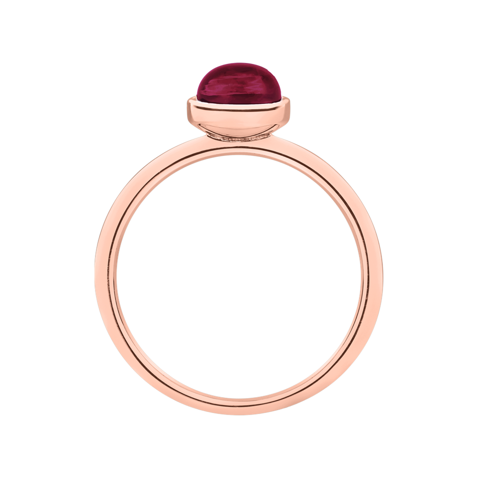 Ring with Pink Garnet Bonbon