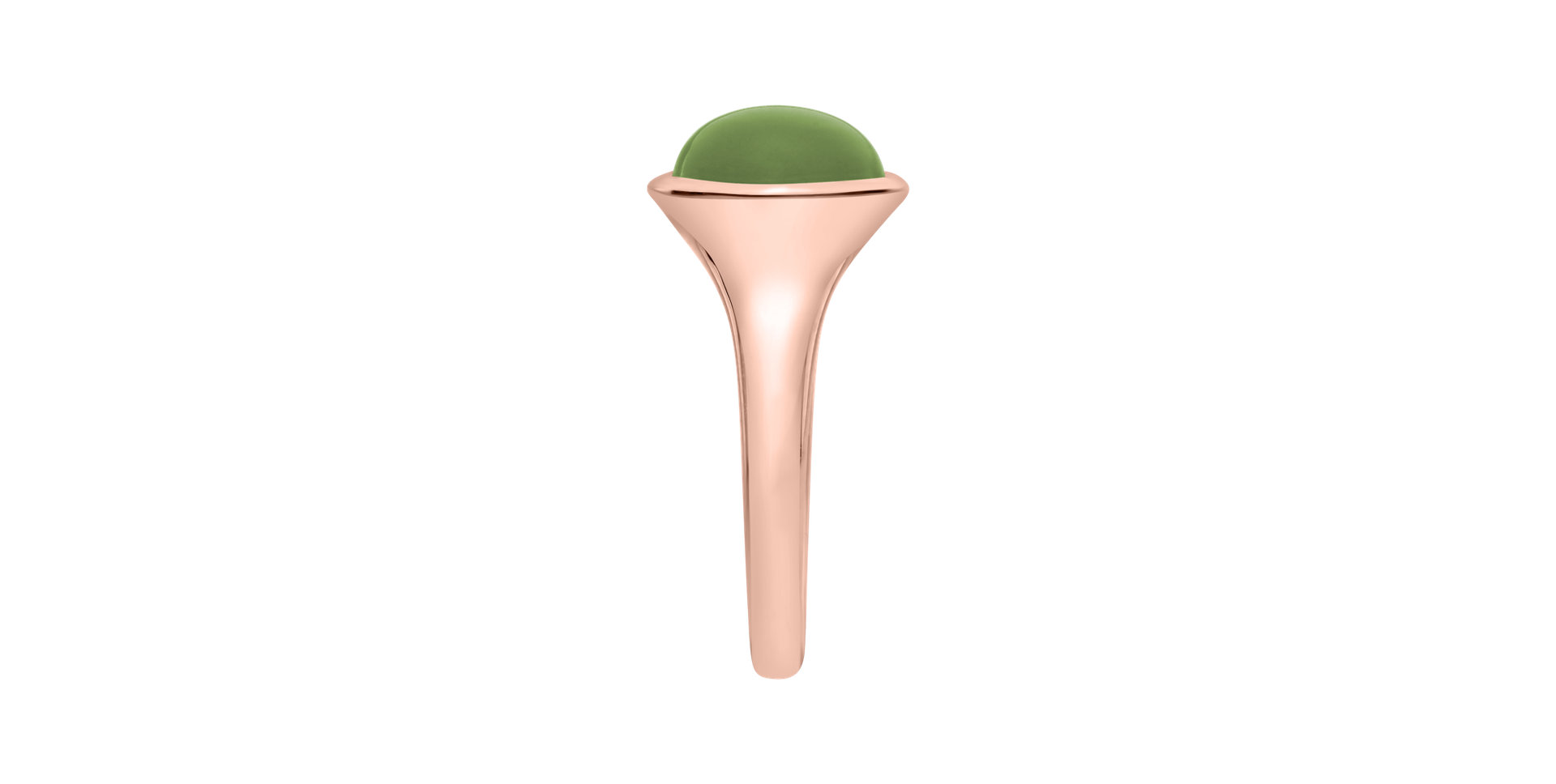 Ring with Prehnite Bonbon