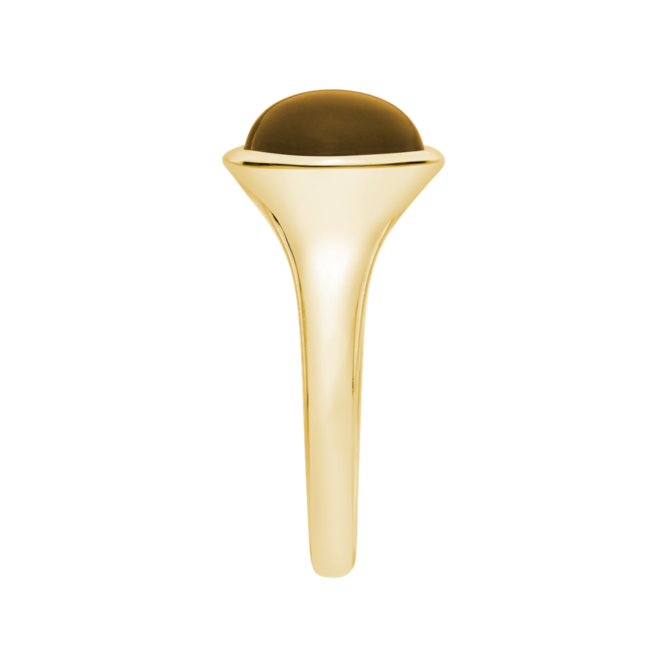 Ring with Cognac Quartz Bonbon