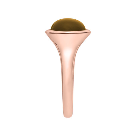 Ring with Cognac Quartz Bonbon