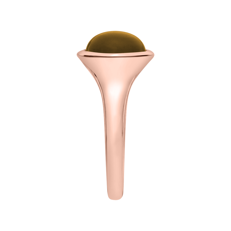 Ring with Cognac Quartz Bonbon