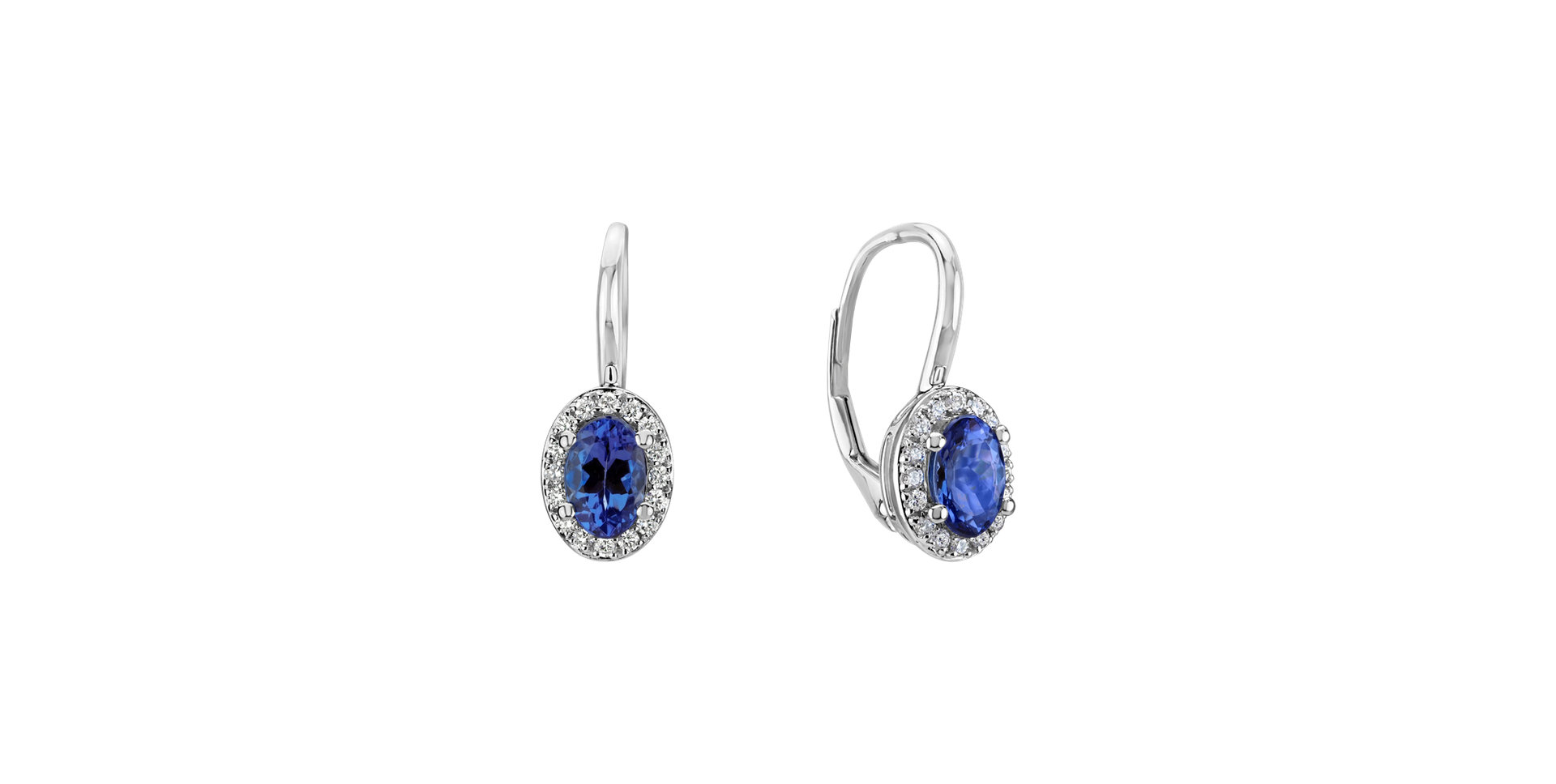 Diamond earrings with Tanzanite Witching Allegory
