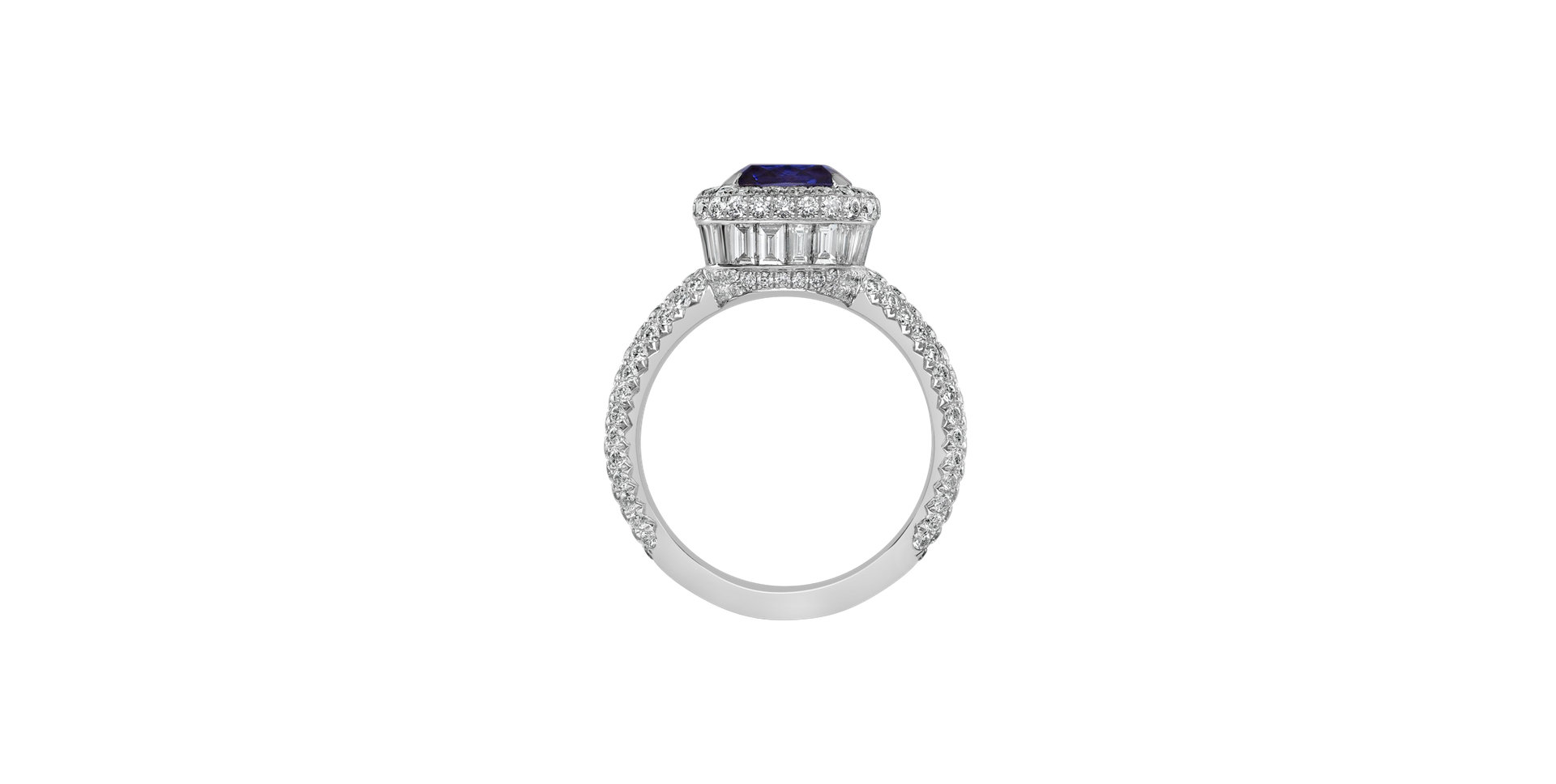 Diamond ring with Tanzanite Alchemy Gem