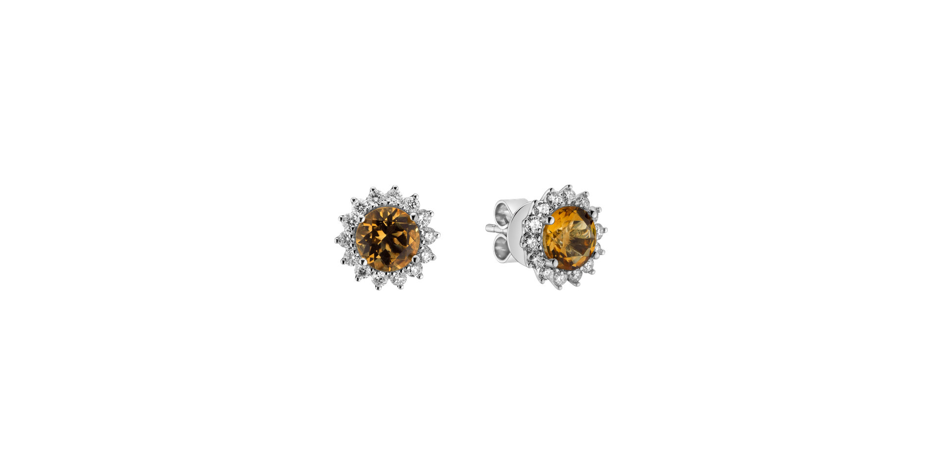 Diamond earrings with Citríne Stellar Hope