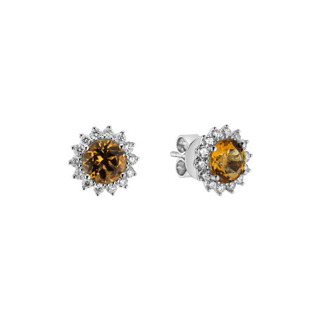 Diamond earrings with Citríne Stellar Hope