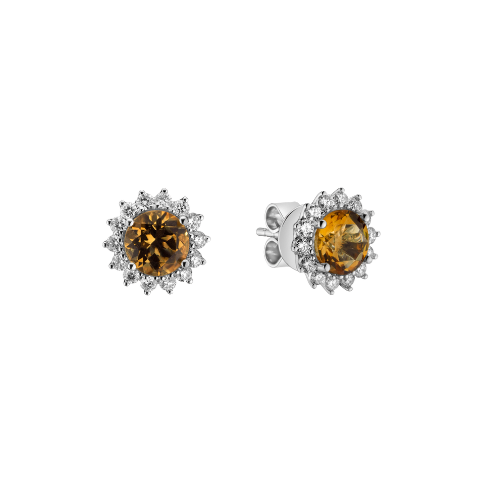 Diamond earrings with Citríne Stellar Hope