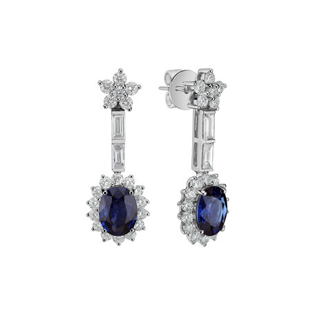Diamond earrings with Sapphire Stellar Diana