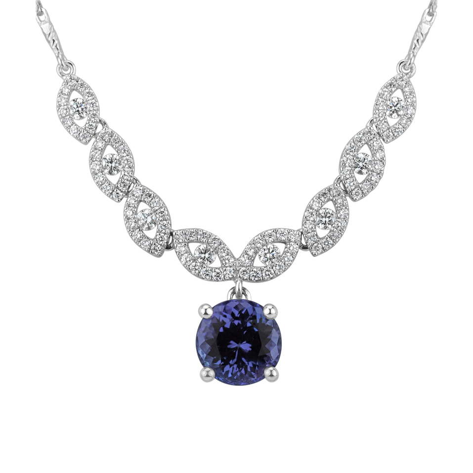 Diamond necklace with Tanzanite Zephyrine