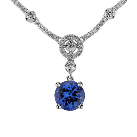 Diamond necklace with Tanzanite Simba