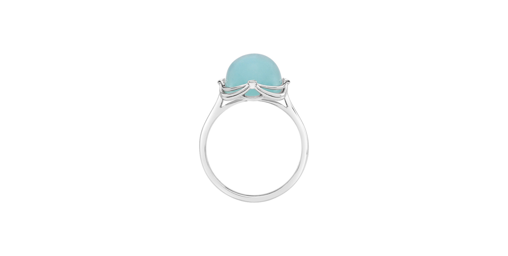 Diamond ring with Chalcedony Noble Touch