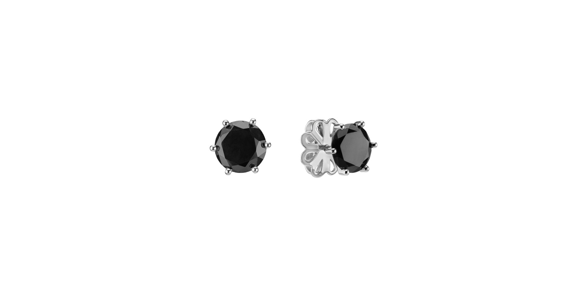 Earrings with black diamonds Vesper Romance