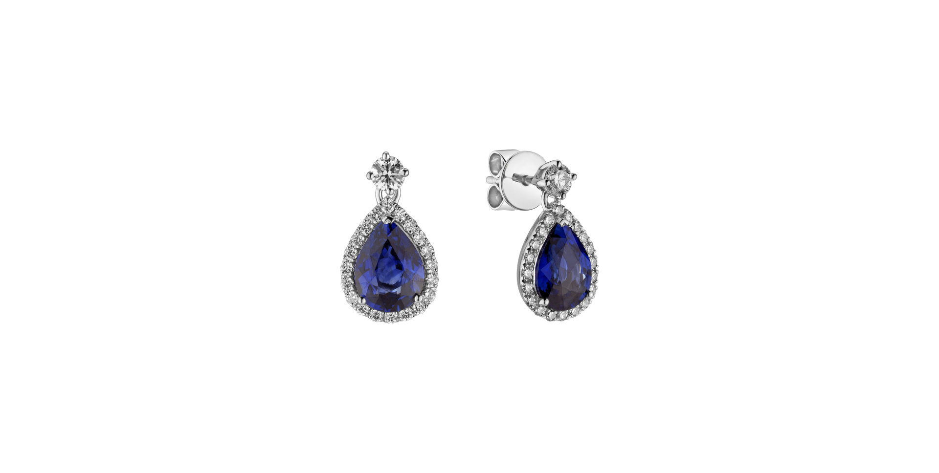 Diamond earrings with Sapphire Shine Secret