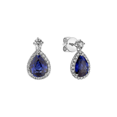 Diamond earrings with Sapphire Shine Secret