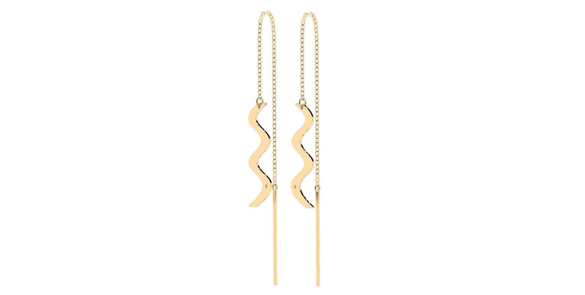 Diamond earrings Wave