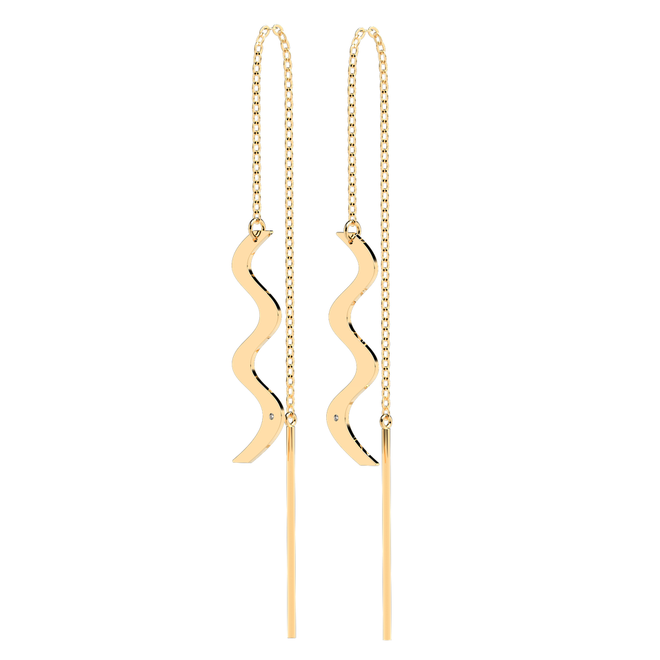 Diamond earrings Wave