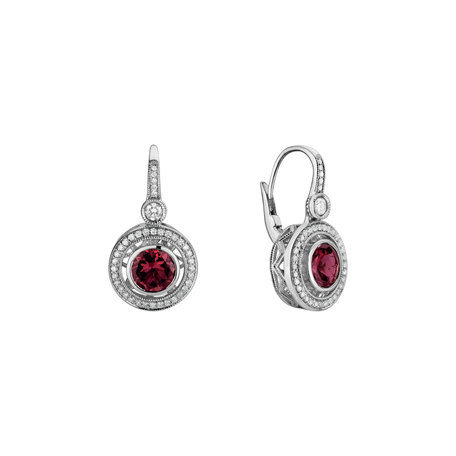 Diamond earrings with Tourmaline Monarch Love