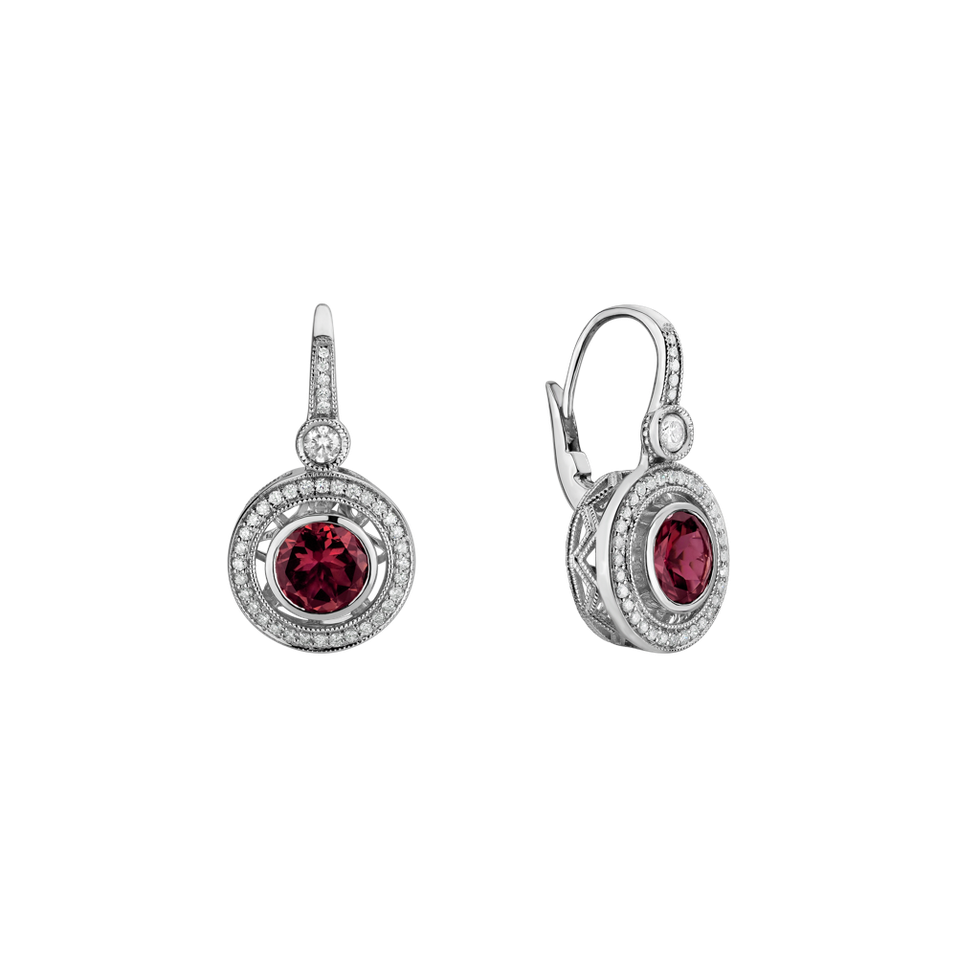 Diamond earrings with Tourmaline Monarch Love
