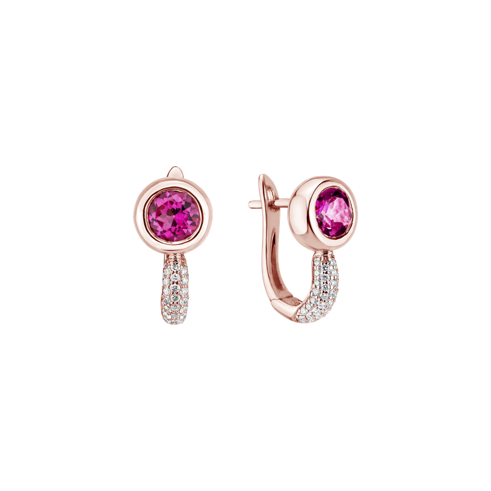 Diamond earrings with Topaz Starshine Essence