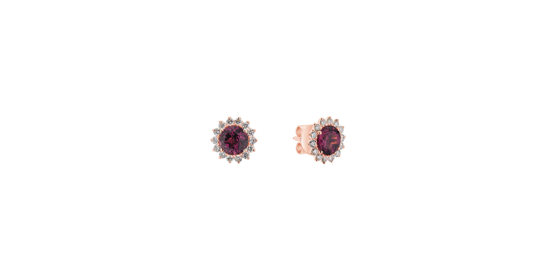 Diamond earrings with Garnet Stellar Hope