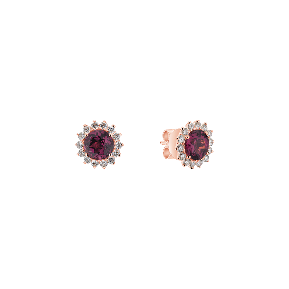 Diamond earrings with Garnet Stellar Hope