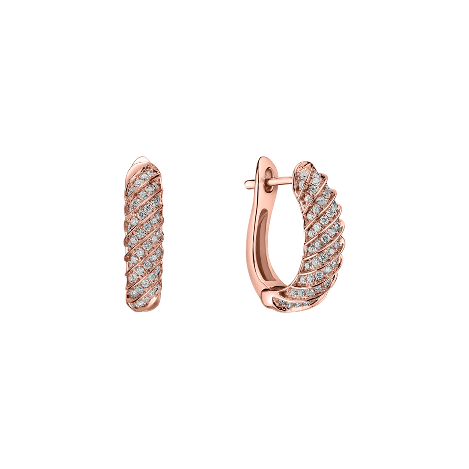 Diamond earrings Spiral of affection