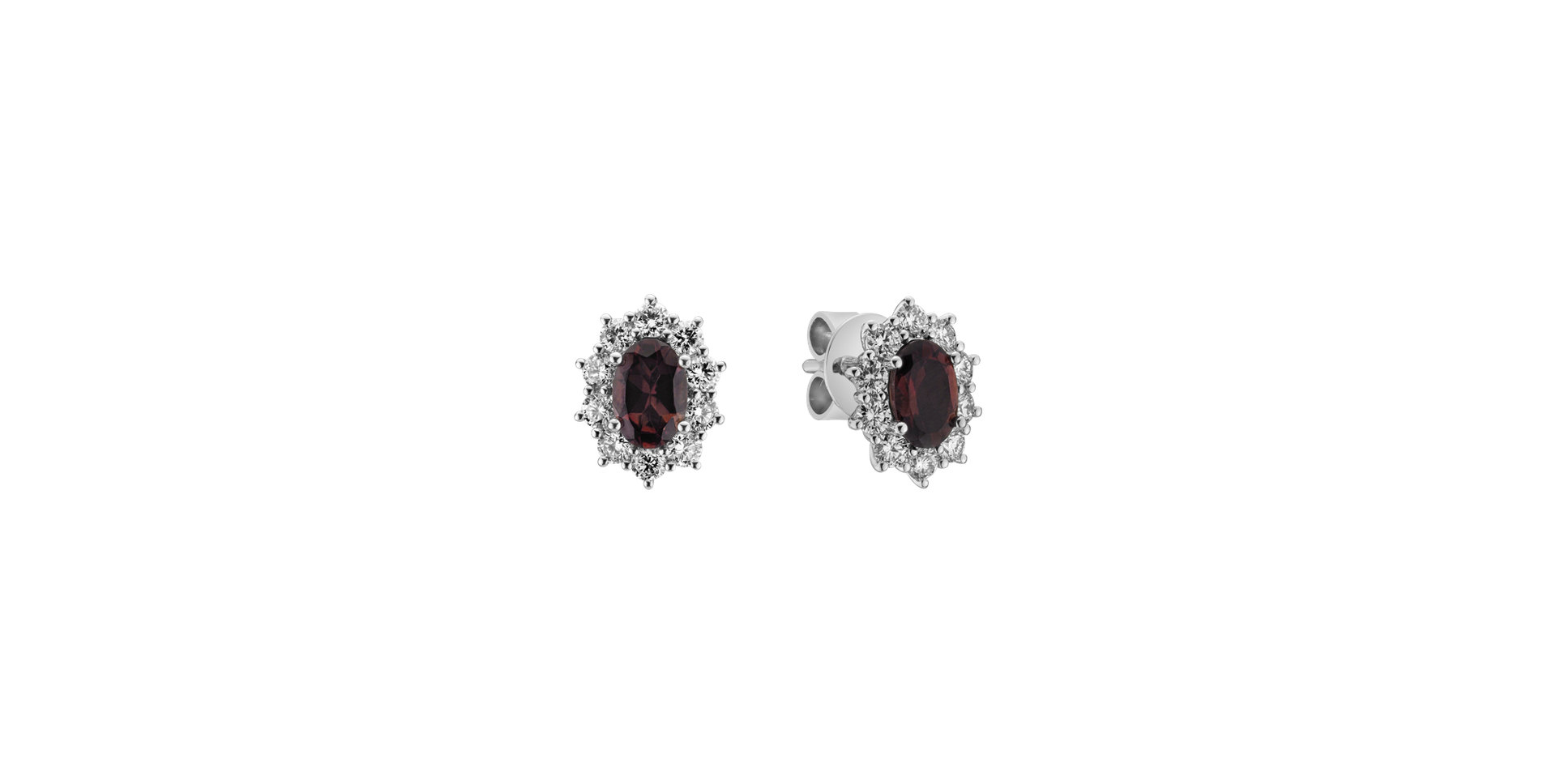 Diamond earrings with Tourmaline Moon Witchery