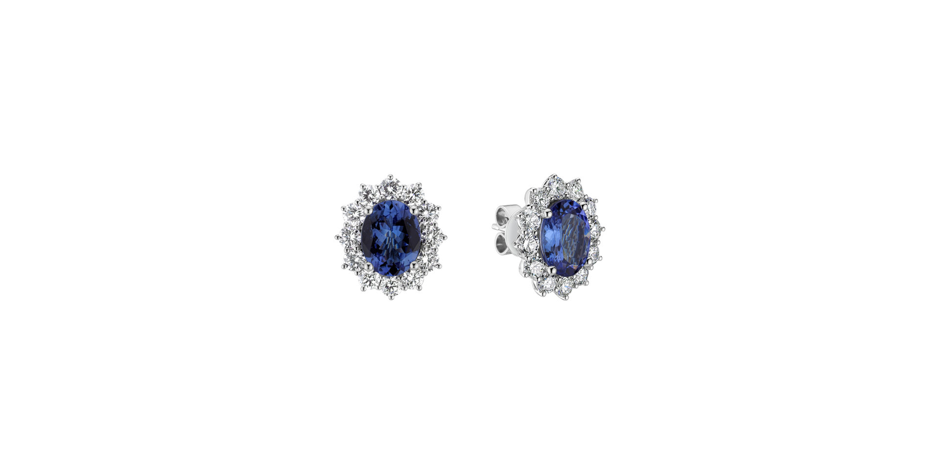 Diamond earrings with Tanzanite Tanzania Desire