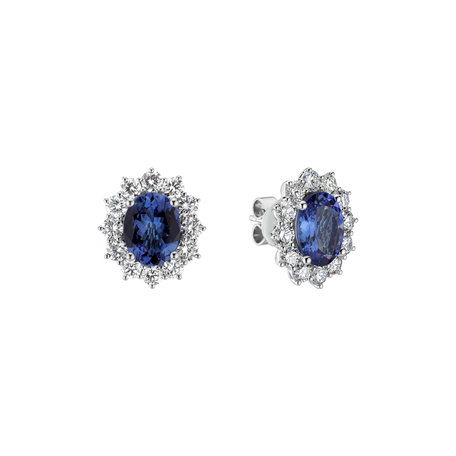 Diamond earrings with Tanzanite Tanzania Desire