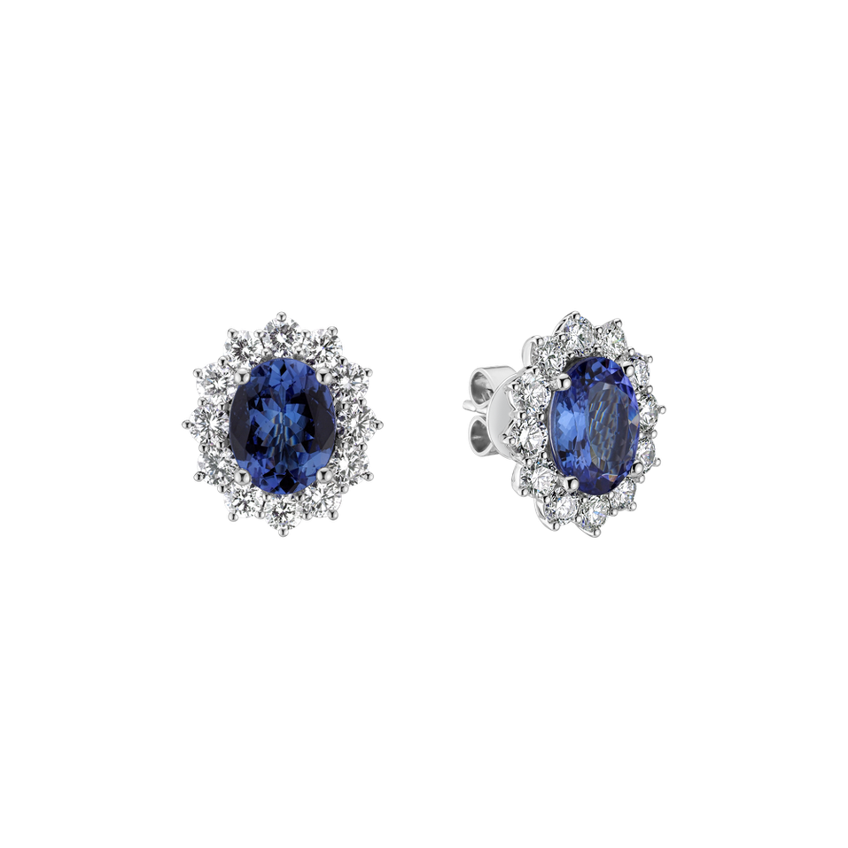 Diamond earrings with Tanzanite Tanzania Desire