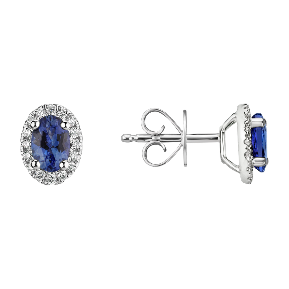 Diamond earrings with Tanzanite Imperial Allegory