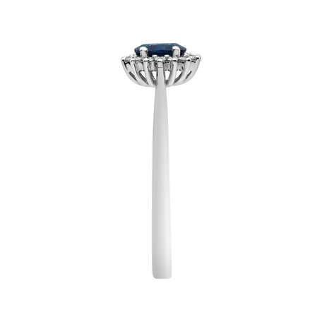 Diamond ring with Sapphire Princess