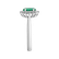 Diamond ring with Emerald Princess3