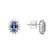Diamond earrings with Tanzanite Princess Sparkle3