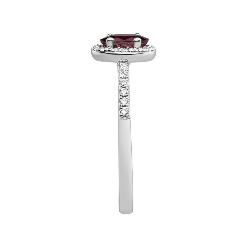 Diamond ring with Ruby Princess